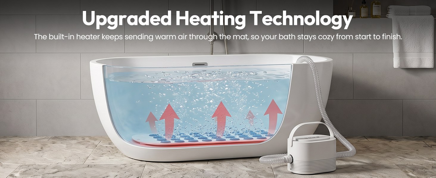 Upgraded technology for Home bubble SPA massage mat