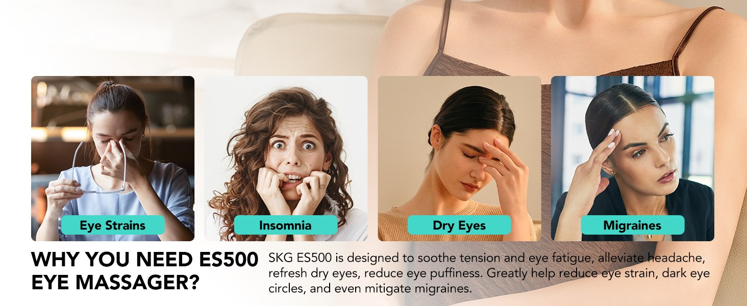 Low Noise Eye Comfort Fatigue Relief Air Compression Eye Massager