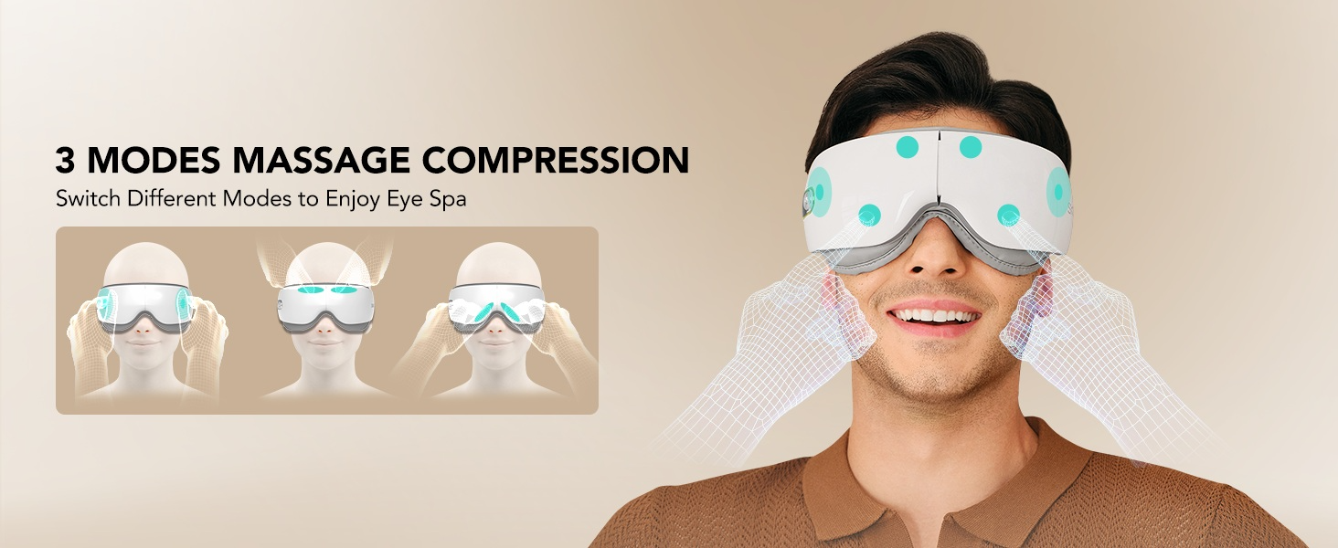 Low Noise Eye Comfort Fatigue Relief Air Compression Eye Massager